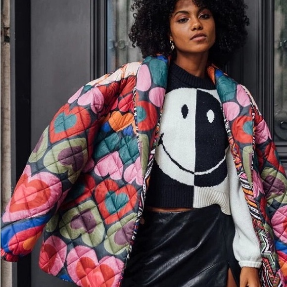 FARM Rio Multicolor Heart Puffer Jacket - Picture 5 of 8